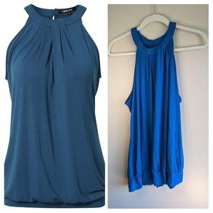 Halter Top Dressy Blouse, XXL